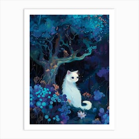 Cat In The Forest 1 Art Print