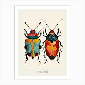 Colourful Insect Illustration Flea Beetle 6 Poster Art Print