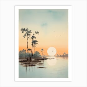 Watercolour Of Sundarbans National Park   Bangladesh And India 2 Art Print