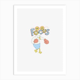 Focus Boxing Goose Art Print