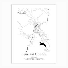 San Luis De La Paz,Mexico Minimalist Map Art Print