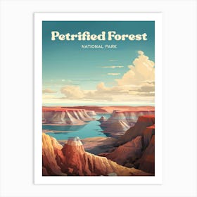 Petrified Forest National Park Arizona Adventure Modern Travel Illustration Art Print