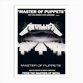 Metallica Master Of Puppets Guitar Personality Poster Art Print