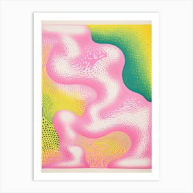 Abstract Landscape Risograph Style 17 Art Print