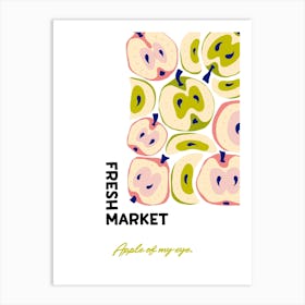 Apple Of My Eye Printable Poster, Fruit Market Print, Fruit of the Spirit Art, Organic Tropical Fruit Decor, Vegan-Friendly Wall Art Art Print
