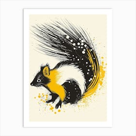 Yellow Skunk 2 Art Print