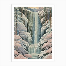 Winter Waterfall no2 Art Print