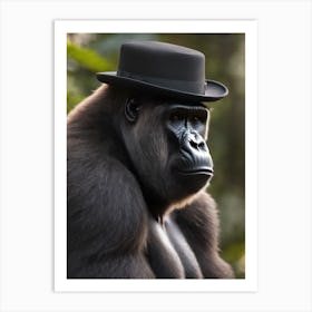 Gorilla In A Hat 1 Art Print