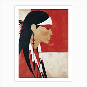 Peoria Peace In Abstract Art ! Native American Art Art Print