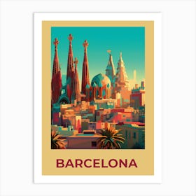 Barcelona Old art print. Art Print