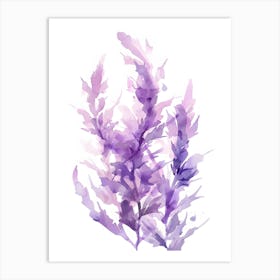 Watercolor Seaweed Illustration 1 Art Print