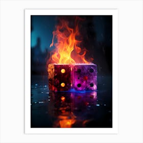 Fire Dice 1 Art Print