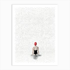 Woman In The Water 2 Art Print