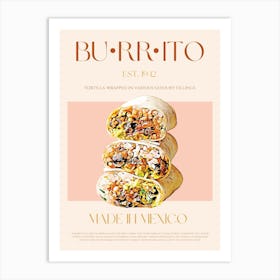 Burrito Mid Century Art Print