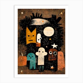 Me And My Spooky Friends Art Print