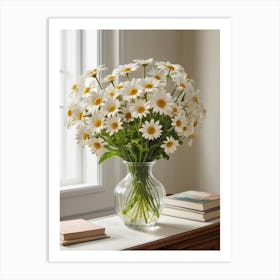 Daisies In A Vase 4 Art Print