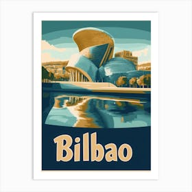 Aihrgdesign A Vintage Travel Poster Of Bilbao Featuring The I 49a0a217 E598 43f2 9961 69e2629a2a74 3 Art Print