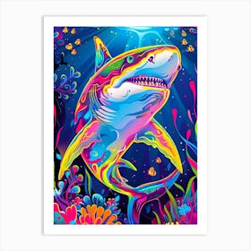 Psychedelic Shark Art Print