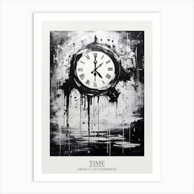 Time Abstract Black And White 3 Poster Art Print