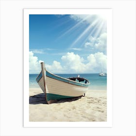 Boat On The Beach Art Print