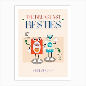 The Breakfast Besties  Art Print