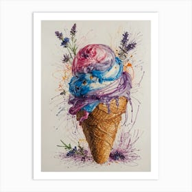 Ice Cream Cone 6 Art Print