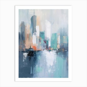 Abstract Cityscape Canvas Print Art Print