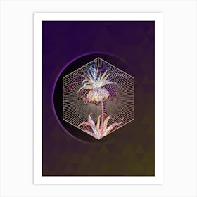 Abstract Fritillaries Floral Mosaic Botanical Illustration Art Print