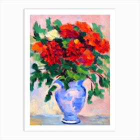 Carnations  Matisse Style Flower Art Print