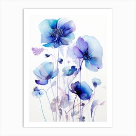 Blue Poppies 3 Art Print