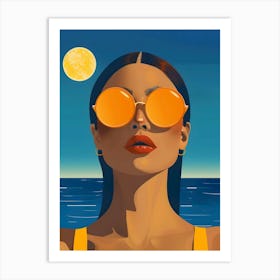 Woman With Sunglasses 1 Art Print