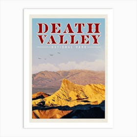 Death Valley Travel Poster Art Print