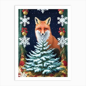 William Morris Christmas Fox 5 Art Print