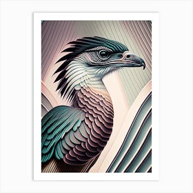 Microraptor Pastel Dinosaur Art Print