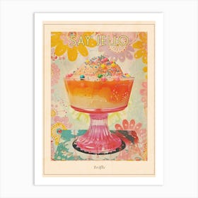 Kitsch Trifle Jelly Retro Collage 1 Poster Art Print