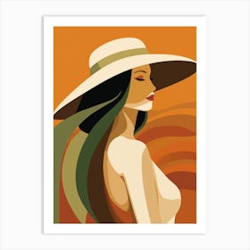 Woman In A Hat 4 Art Print