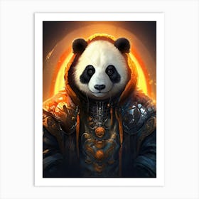 Panda Art In Digital Art Style 2 Art Print
