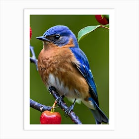 Eastern Bluebird-Reimagined 19 Art Print