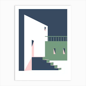 House With Stairs Art Print