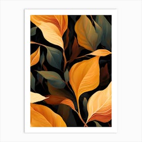 Autumn Leaves Wallpaper Art Print