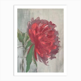 Img 5742 A peony in a vase, gouache Art Print