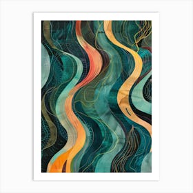 Wavy Lines 6 Art Print