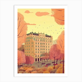 Madrid Spain Travel Illustration 2 Art Print