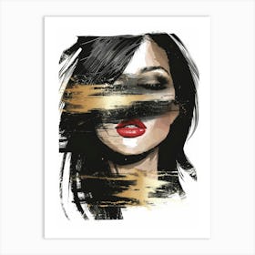 Gold And Black Painting Art Print