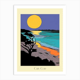 Poster Of Minimal Design Style Of Cape Cod Massachusetts, Usa 4 Art Print