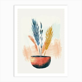 Abstract Horizons Of Light Mid Century Style Art Print