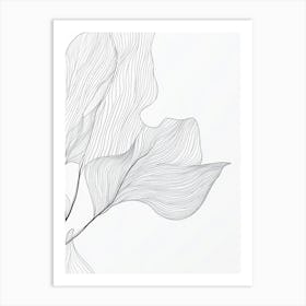 Abstract Drawing Of A Leaf Art Print