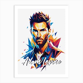 Adam Levine 2 Portrait Music WPAP Pop Art Art Print