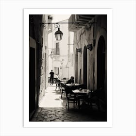 Alghero, Italy,  Black And White Analogue Photography  1 Art Print