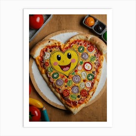 Heart Pizza 4 Art Print